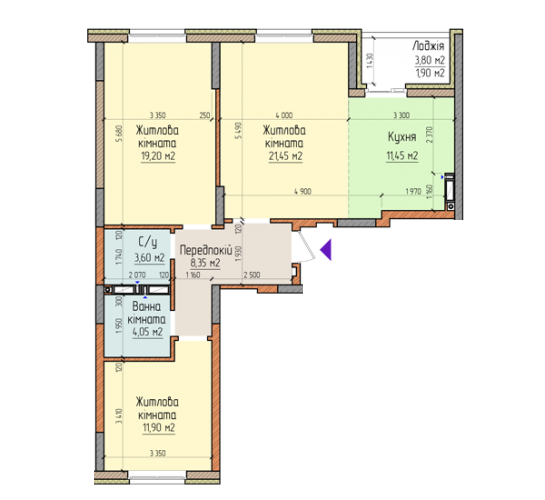 3-комнатная 81.9 м² в ЖК Акварели-2 от 19 000 грн/м², г. Вишневое