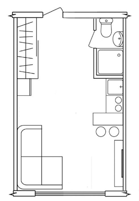 1-комнатная 24 м² в ЖК Воробьевы горы от 31 700 грн/м², Харьков