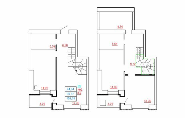 Двухуровневая 102.89 м² в ЖК Остров от 10 300 грн/м², г. Миргород