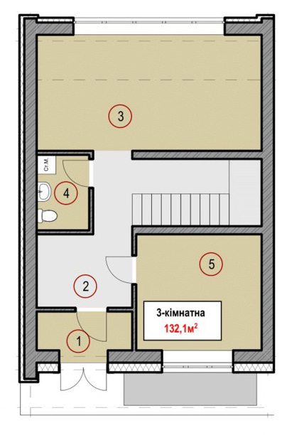 Таунхаус 132.1 м² в Таунхаусы Dresden от 19 001 грн/м², г. Каменское