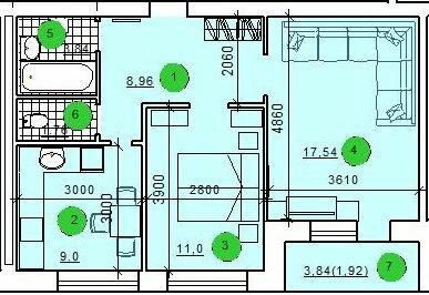 2-комнатная 54.02 м² в ЖК Престиж от 10 000 грн/м², г. Радивилов