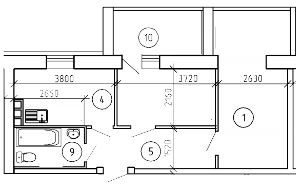 2-комнатная 48.4 м² в ЖК на ул. Труда, 1 от 12 200 грн/м², Сумы