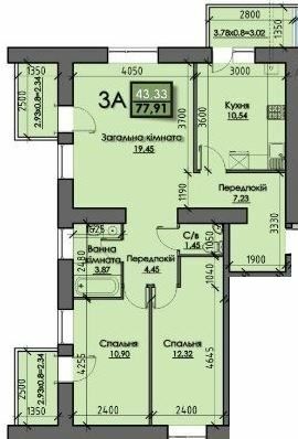 3-комнатная 77.91 м² в ЖК Iceberg от 13 400 грн/м², Сумы