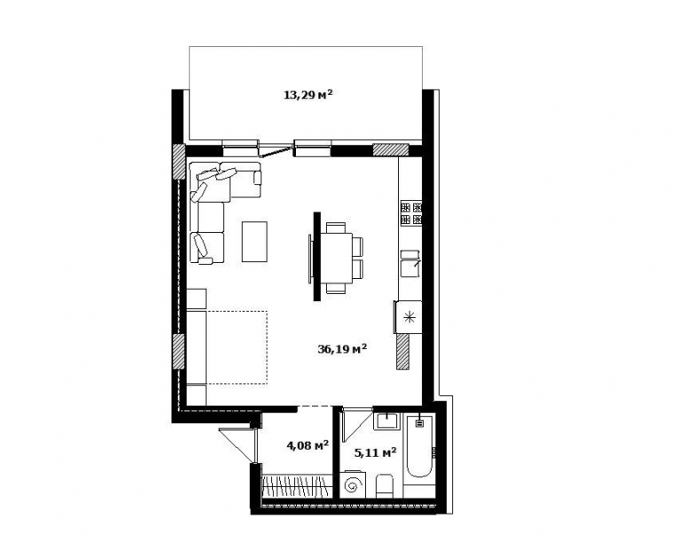 1-комнатная 52 м² в ЖК River Land от 59 850 грн/м², Ужгород