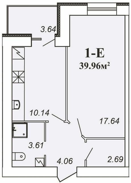 1-кімнатна 39.96 м² в ЖК Парковий від 12 000 грн/м², Чернігів