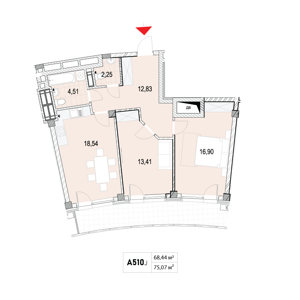 2-комнатная 75.07 м² в ЖК La Mer от 41 150 грн/м², Одесса