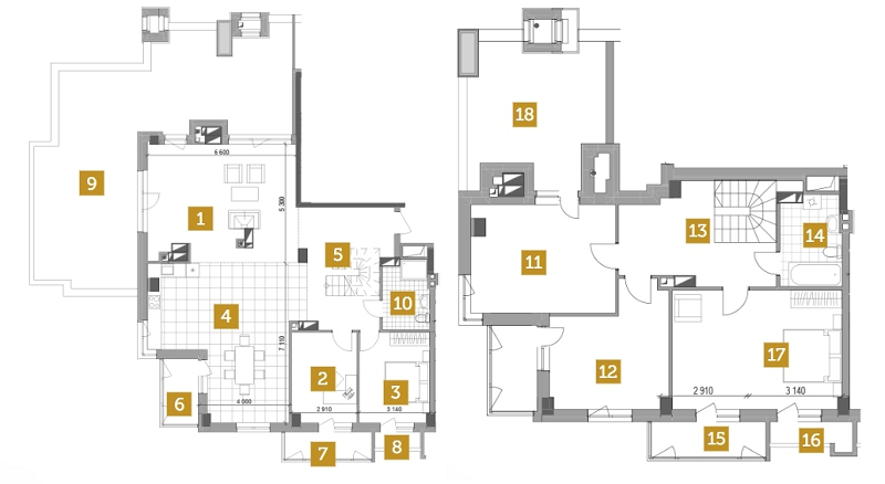 Двухуровневая 231.6 м² в ЖК West House от 42 550 грн/м², Киев