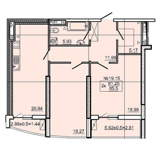 2-комнатная 85.5 м² в ЖК Корфу от 30 750 грн/м², Одесса