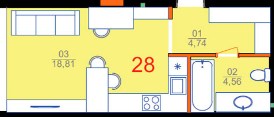 1-кімнатна 28 м² в ЖК Loft Park від 30 000 грн/м², Київ