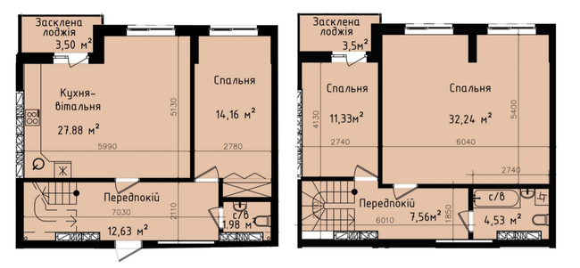 Дворівнева 119.31 м² в ЖК Дніпровський від 25 450 грн/м², Київ