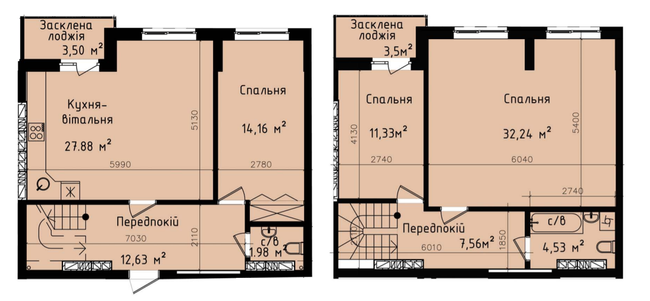 Дворівнева 119.31 м² в ЖК Дніпровський від 34 500 грн/м², Київ