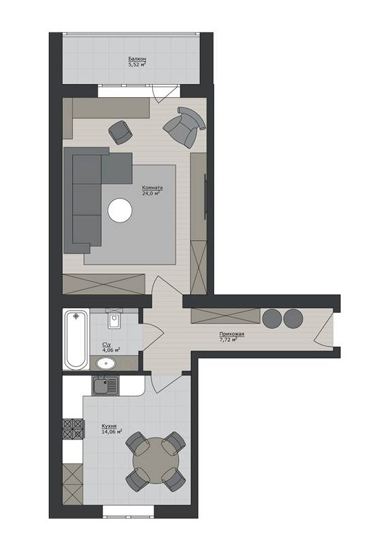 1-комнатная 55.09 м² в ЖК Речной квартал от 18 050 грн/м², Харьков