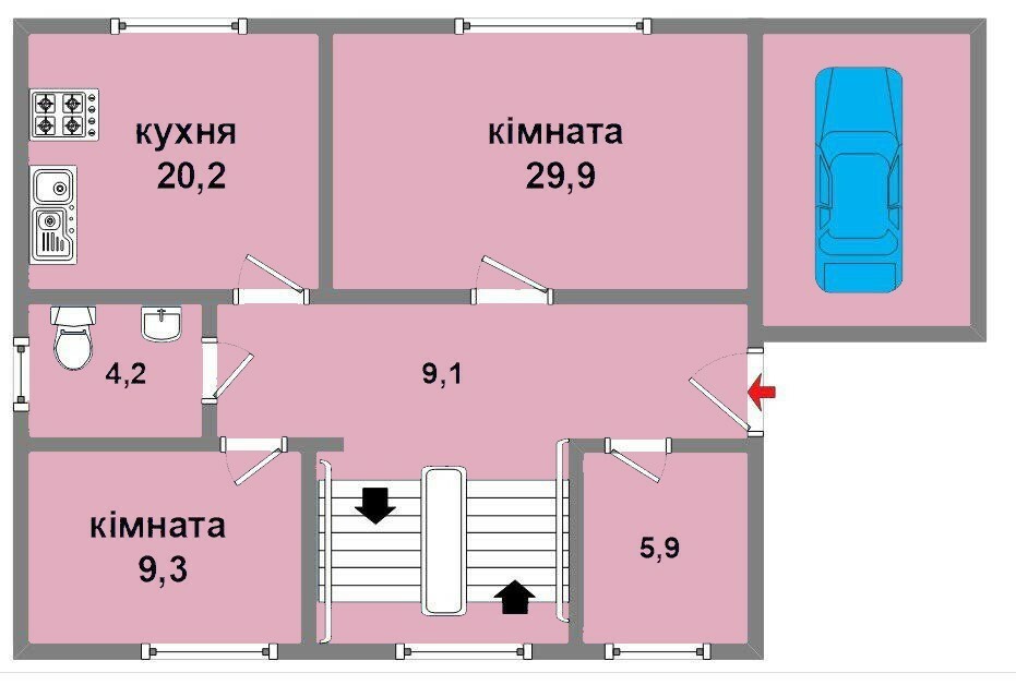 Коттедж 200 м² в КП Ledovskiy от 10 250 грн/м², Хмельницкий