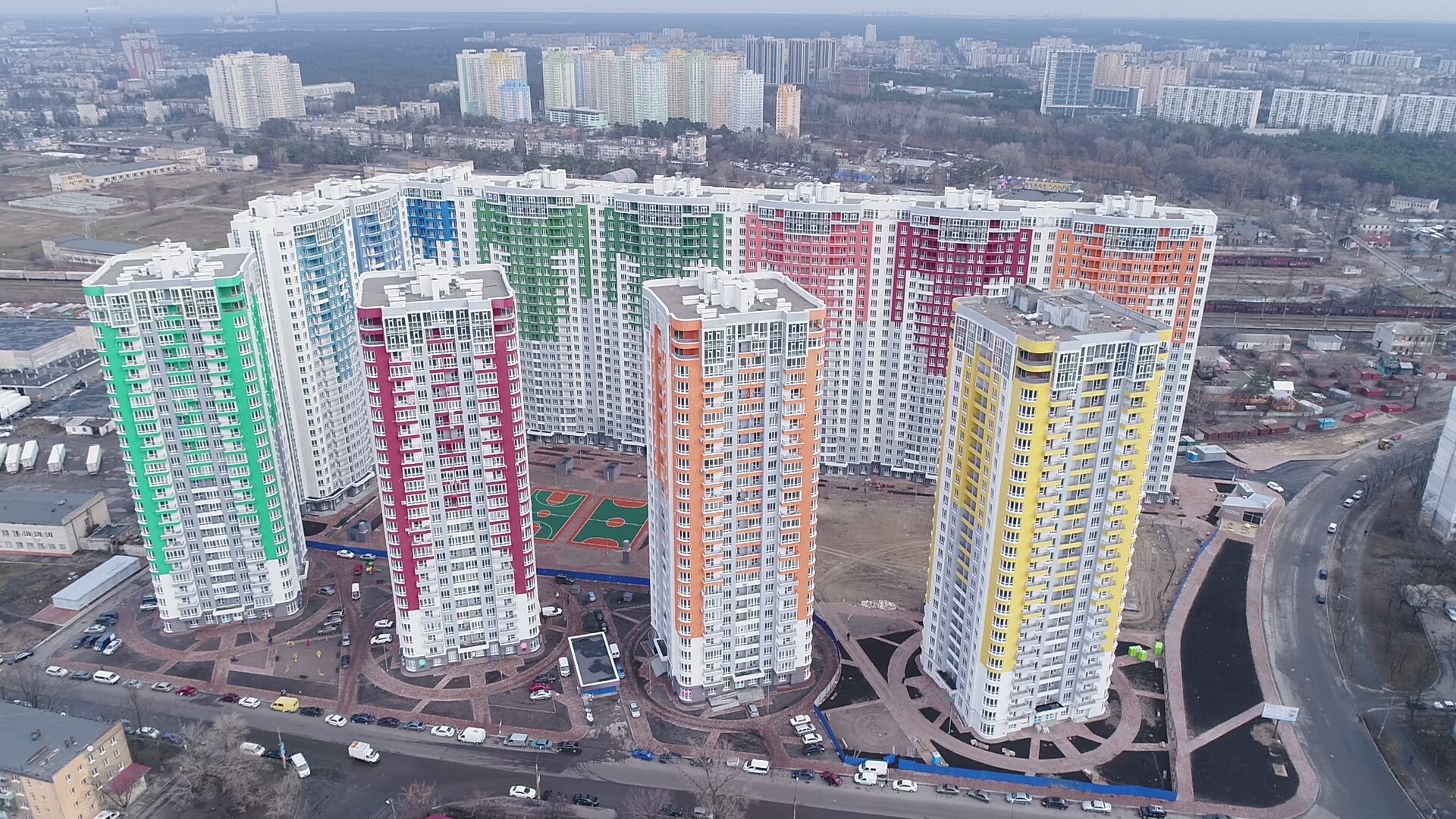 Ход строительства ЖК Каховская, янв, 2020 год
