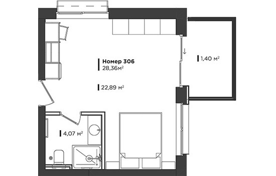 1-кімнатна 22.89 м² в Апарт-комплекс LEV CITY від 81 100 грн/м², Львів