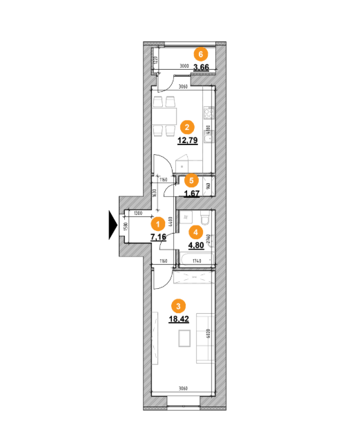 1-комнатная 48.5 м² в ЖК Шенген от 20 178 грн/м², Львов