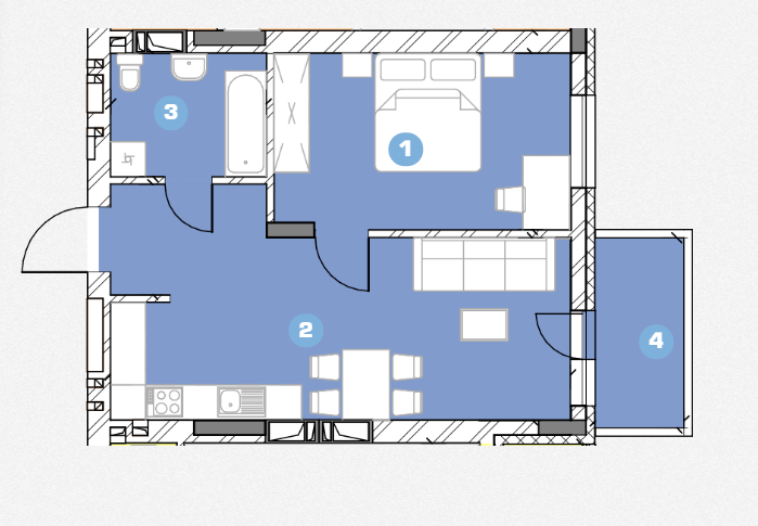 1-комнатная 47.95 м² в ЖК Ріел Сіті от 16 471 грн/м², Львов