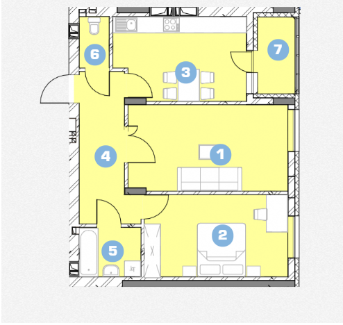 2-комнатная 70.75 м² в ЖК Ріел Сіті от 16 018 грн/м², Львов