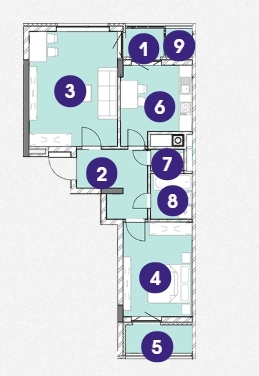 2-кімнатна 66.42 м² в ЖК Америка від 12 999 грн/м², Львів