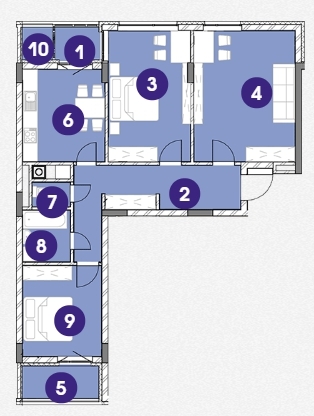 3-комнатная 89.5 м² в ЖК Америка от 17 000 грн/м², Львов