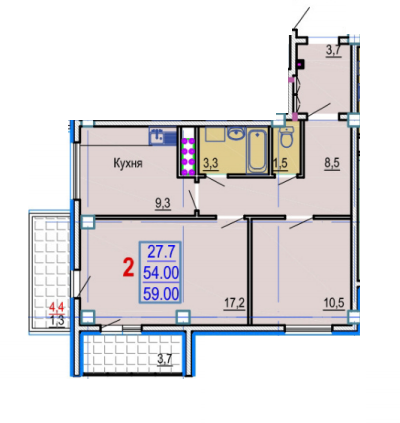 2-комнатная 59 м² в ЖК Gaudi Hall от 17 500 грн/м², Харьков