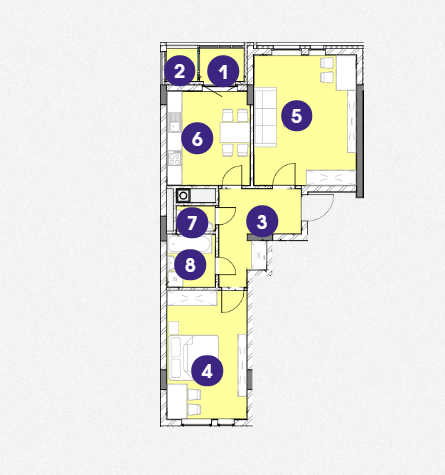 2-комнатная 68.57 м² в ЖК Америка от 21 000 грн/м², Львов