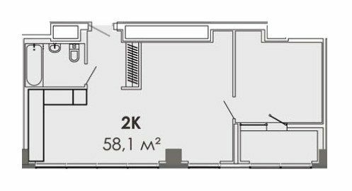 2-кімнатна 51.8 м² в ЖК Катеринославський I від забудовника, Дніпро