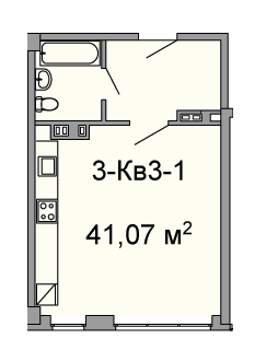 1-кімнатна 41.07 м² в ЖК Троїцький від 43 650 грн/м², Дніпро