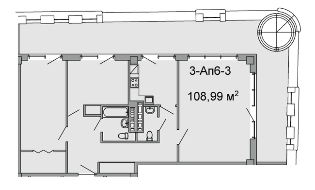 3-комнатная 108.99 м² в ЖК Троицкий от 43 250 грн/м², Днепр