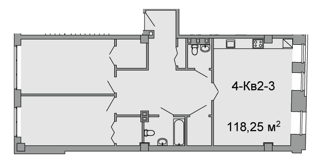 3-комнатная 118.25 м² в ЖК Троицкий от 43 250 грн/м², Днепр