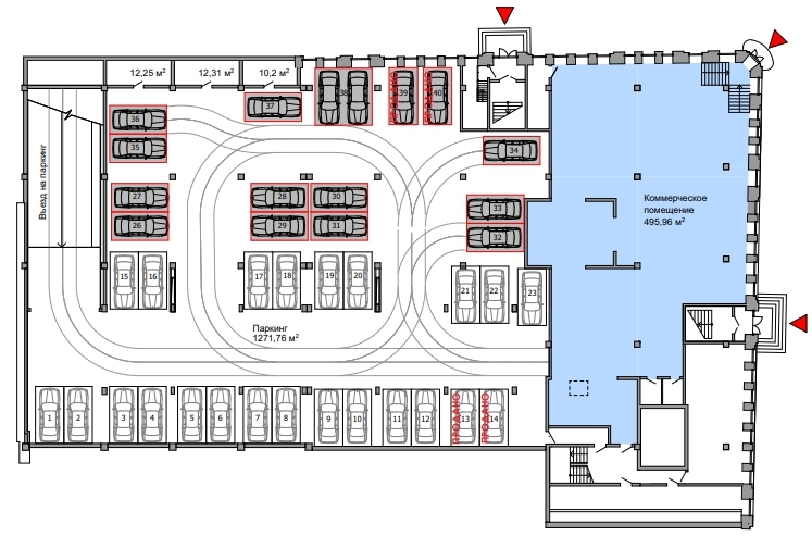 Машиноместо 12.25 м² в ЖК Троицкий от застройщика, Днепр