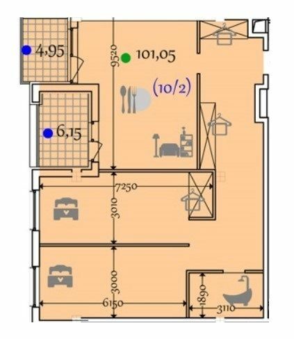 2-комнатная 112.15 м² в ЖК Comfort City от 27 700 грн/м², Днепр