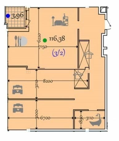 2-комнатная 120.34 м² в ЖК Comfort City от 27 700 грн/м², Днепр