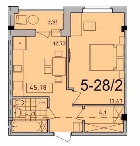 1-комнатная 45.78 м² в ЖК Comfort City от 26 150 грн/м², Днепр