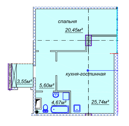 2-кімнатна 57.97 м² в ЖК Миронова від 26 300 грн/м², Дніпро