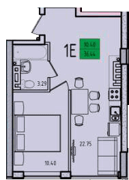 1-комнатная 36.46 м² в ЖК Приморские Сады от 18 550 грн/м², Одесса