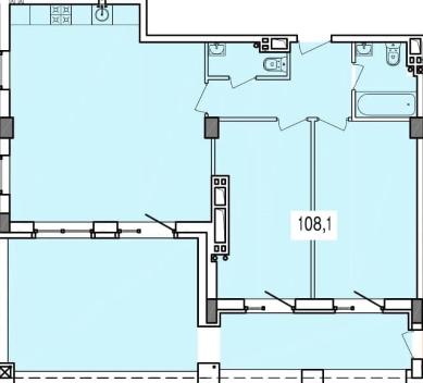 3-кімнатна 108.1 м² в ЖК Victory Hall від забудовника, Дніпро