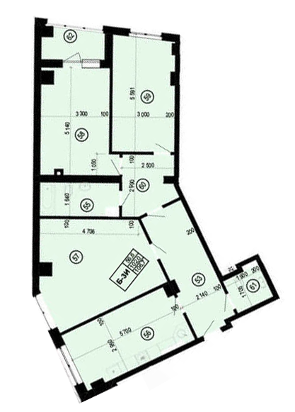 3-кімнатна 106.7 м² в ЖК Манхетен від 19 600 грн/м², Харків