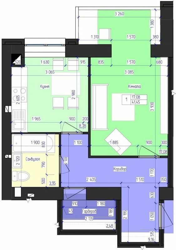 1-кімнатна 41.45 м² в ЖК Олімпійський від 19 500 грн/м², Харків