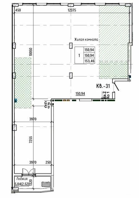 Свободная планировка 153.46 м² в ЖК Park Residence от 41 200 грн/м², Днепр