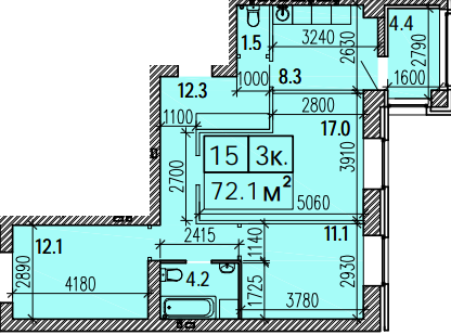 3-комнатная 72.1 м² в ЖК Suncity от 13 500 грн/м², Днепр