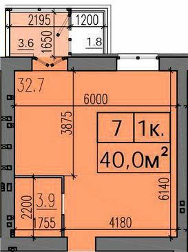 1-комнатная 40 м² в ЖК Хмельницкий от застройщика, Днепр