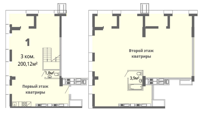 Дворівнева 200.12 м² в ЖК Грані від 27 000 грн/м², Дніпро