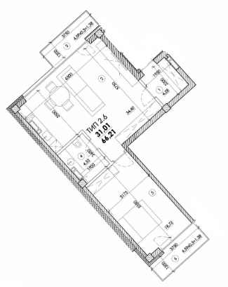 2-кімнатна 66.21 м² в ЖК Молодіжний від 20 000 грн/м², Дніпро