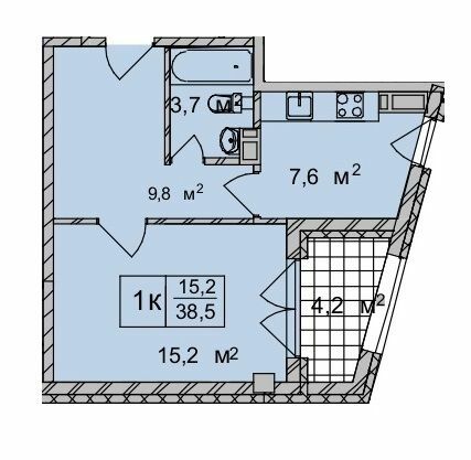 1-кімнатна 38.5 м² в ЖК ТИТУЛ Будинок на Пушкінській від 46 700 грн/м², Харків