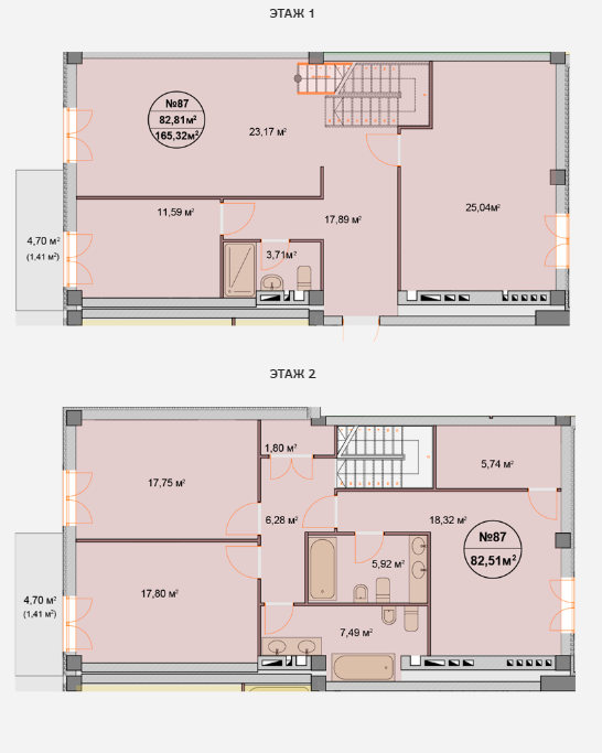 Дворівнева 165.32 м² в ЖК Фелічіта від 38 600 грн/м², Харків