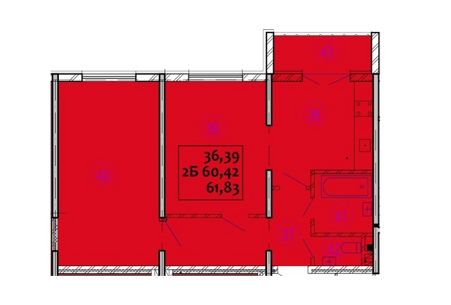 2-кімнатна 61.83 м² в ЖК Варшавський від 11 800 грн/м², м. Ковель