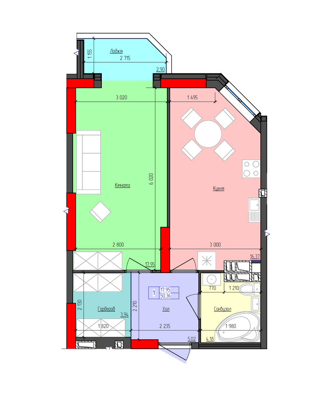 1-комнатная 50.36 м² в ЖК Мистецькі Ворота от 19 000 грн/м², Житомир