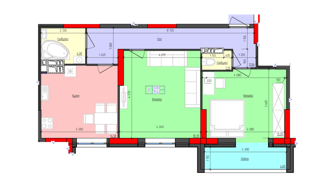 2-комнатная 70.63 м² в ЖК Мистецькі Ворота от 21 000 грн/м², Житомир