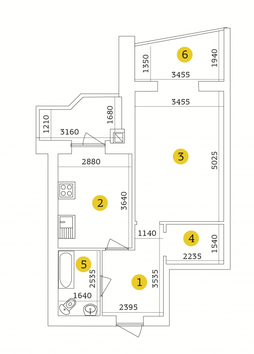 1-кімнатна 53.23 м² в ЖК Тетерівський Бульвар від 13 300 грн/м², Житомир